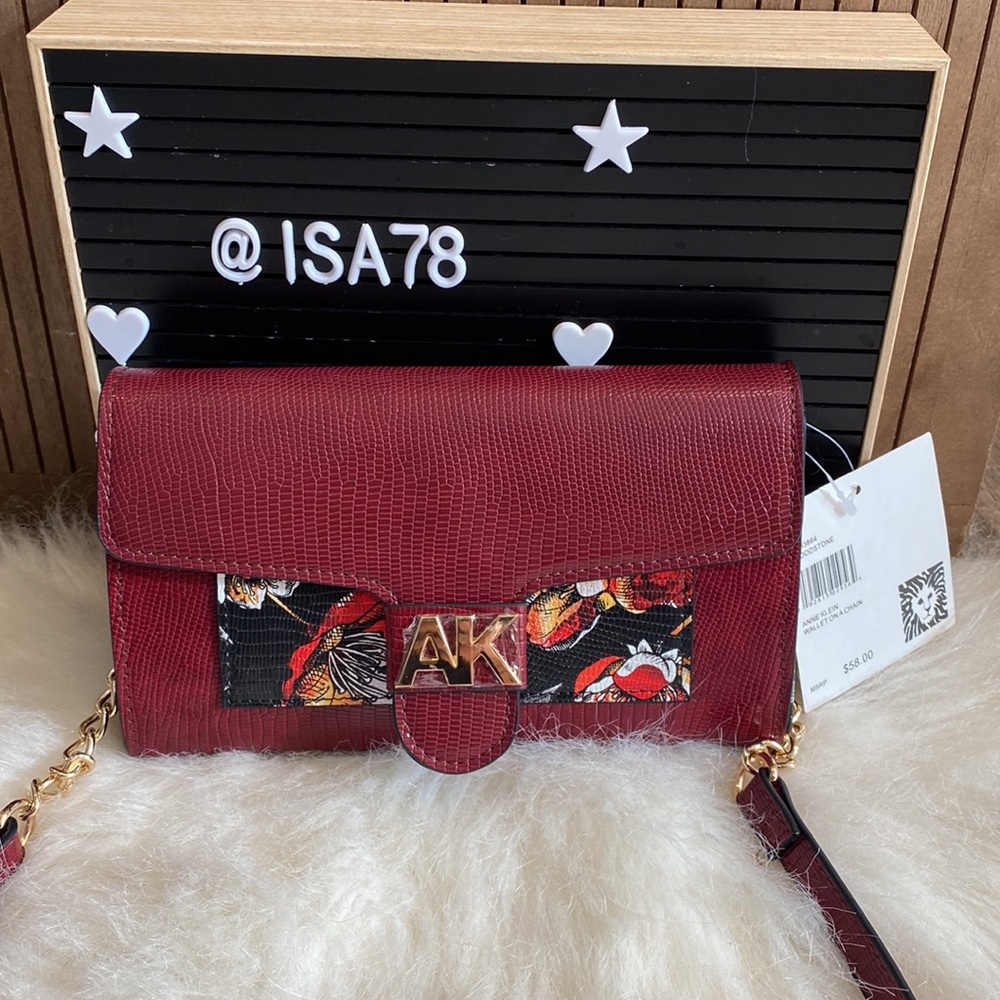 ANNE KLEIN Bloodstone Wallet on a Chain